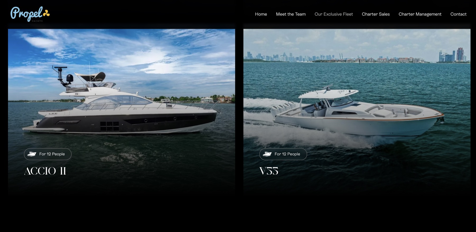 Propel Yachts — Web Design