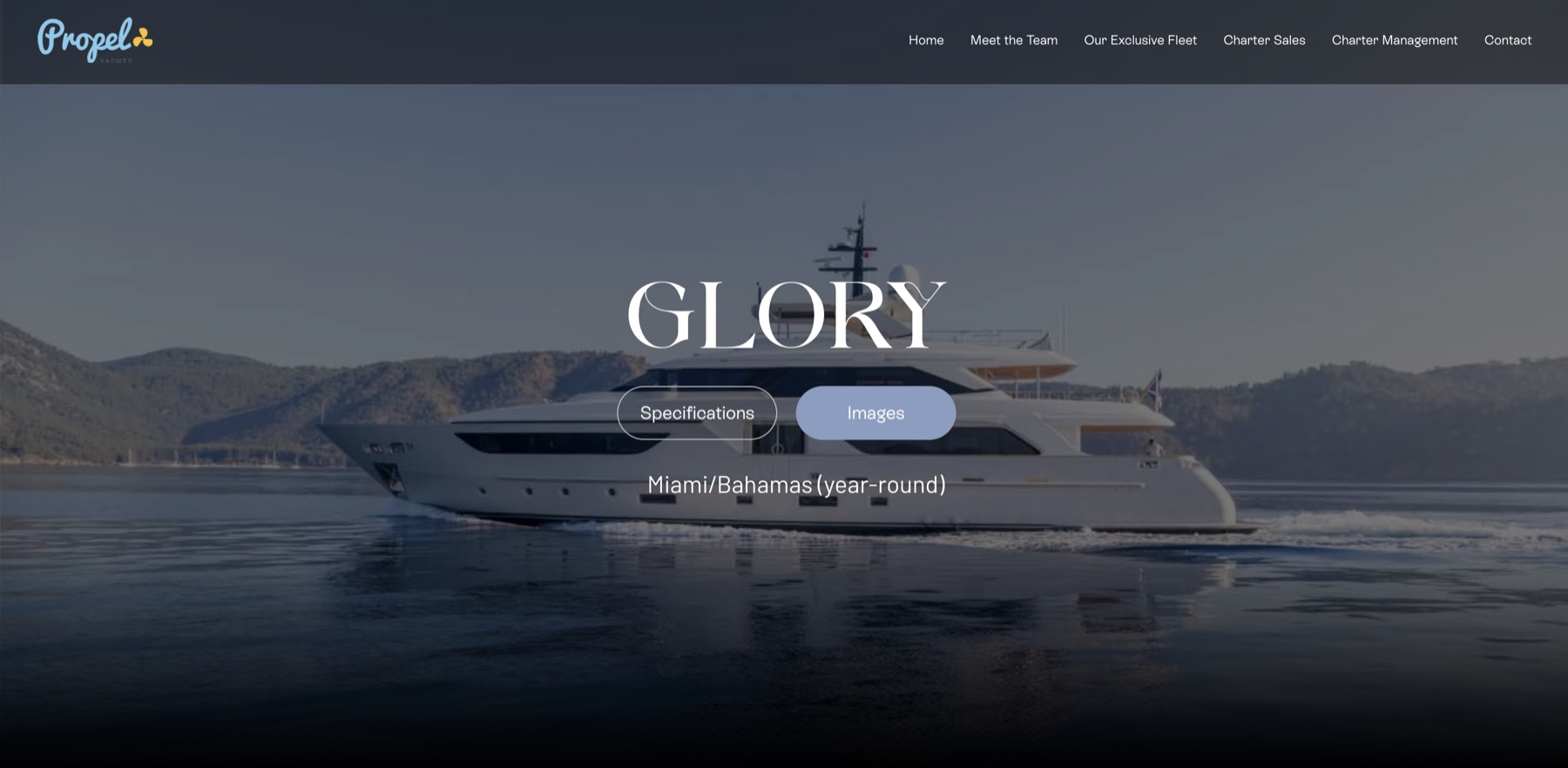 Propel Yachts — Web Design